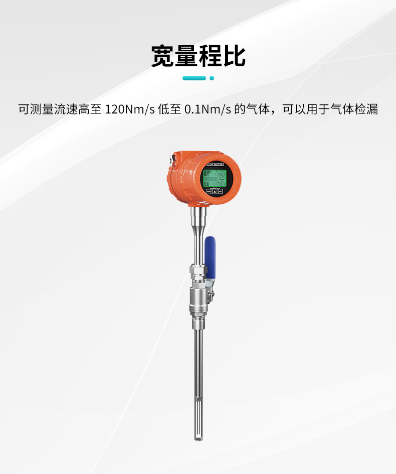 熱式氣體質量流量計產(chǎn)品寬量程比